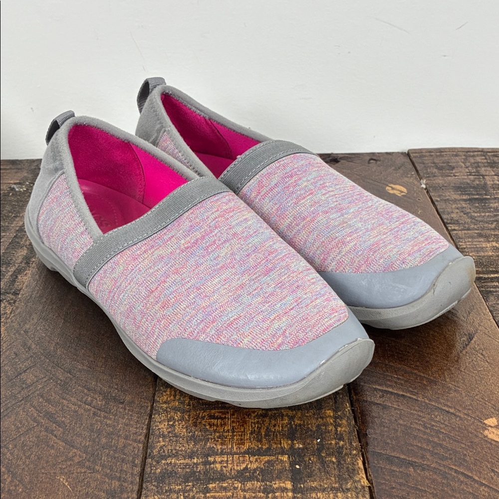 CROCS Busy Day Heather A-line Slip-on Women’s 8 Comfy Mule Gray Pink Casual